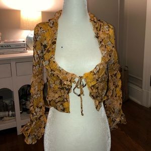 NWT URBAN OUTFITTERS COTTAGE CORE TIE TOP